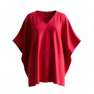 Lauren Ralph Lauren Red V-Neck Tunic